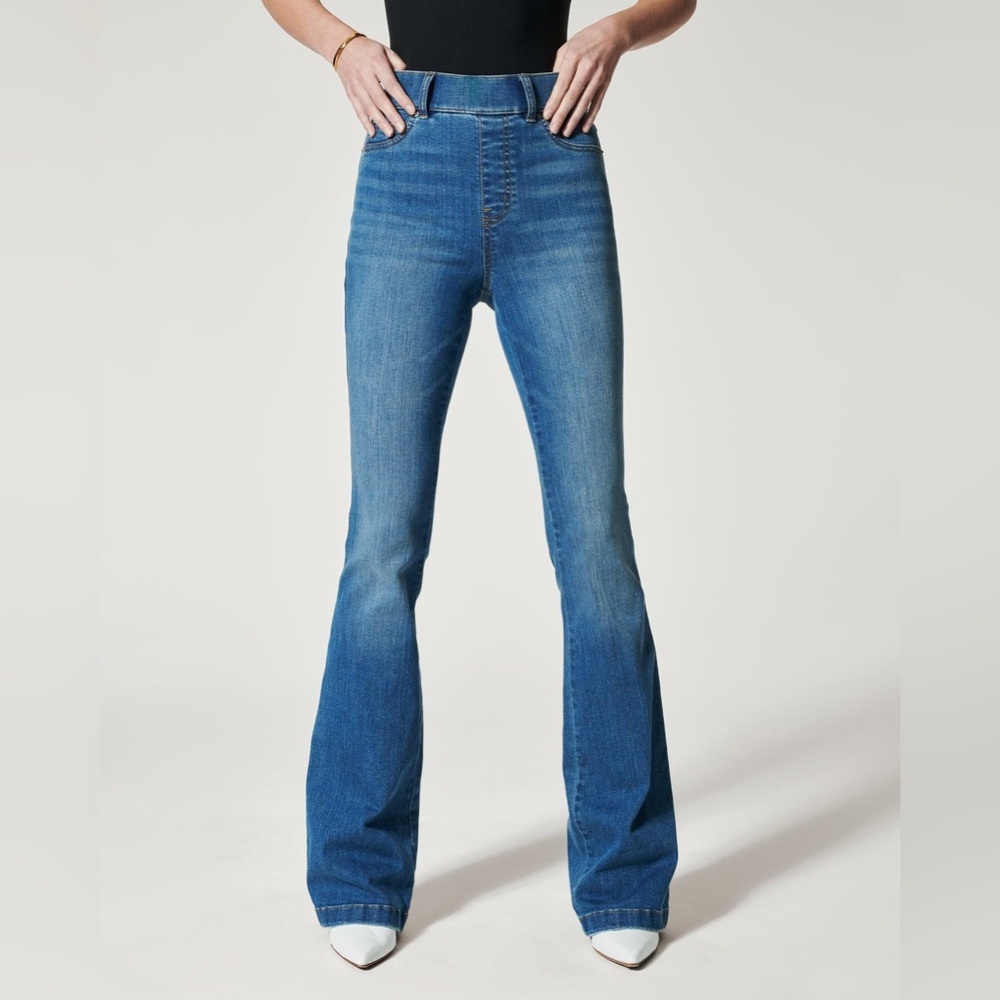 Spanx Women's Blue Flared Jeans size small